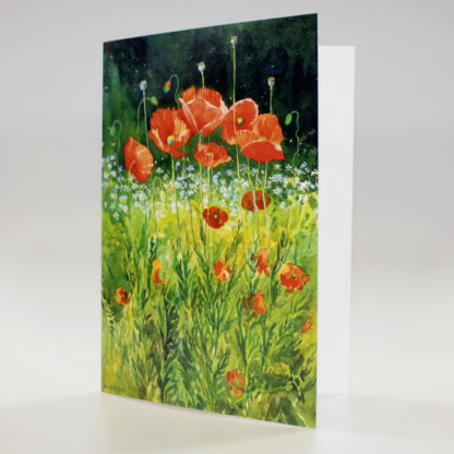 Garden Poppies greeting card