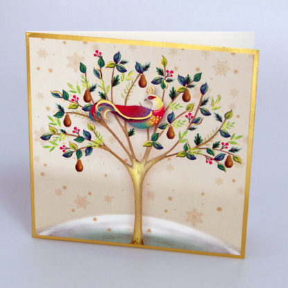 Cream Partridge in a Pear Tree Christmas Cards
