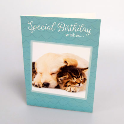Cuddling Pets Greeting Card