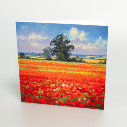 Poppy fields greeting card