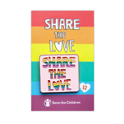 Share the love pride pin badge