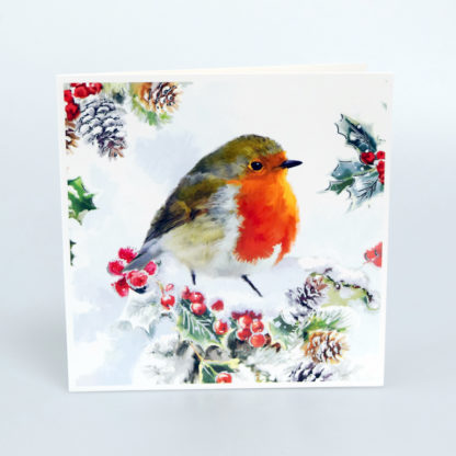 Robin and Berries Christmas Cards