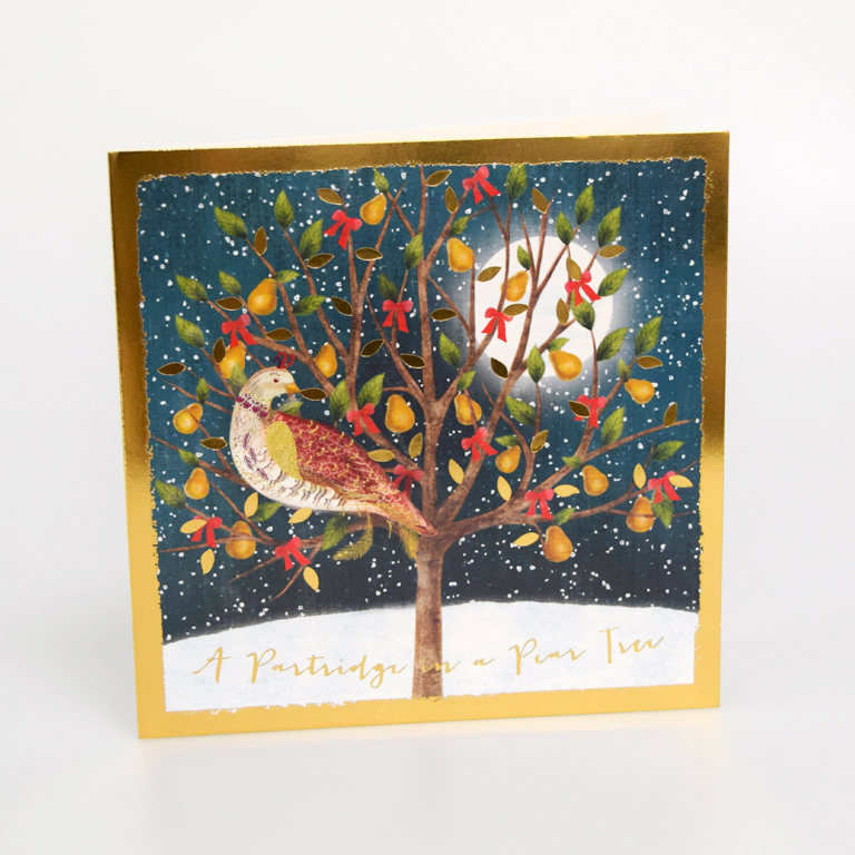Ling Design Partridge Pear Tree 6 Cards Charity Christmas Card Pack 