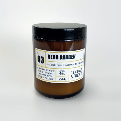 Herb Garden Glass Candle (With lid)