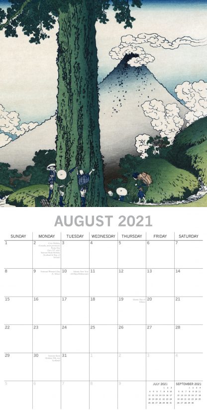 2021 Hokusai calendar