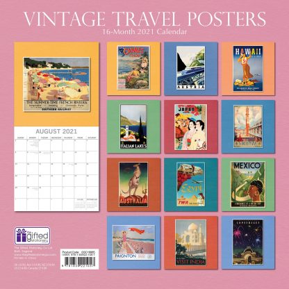 2021 Vintage Travel Calendar
