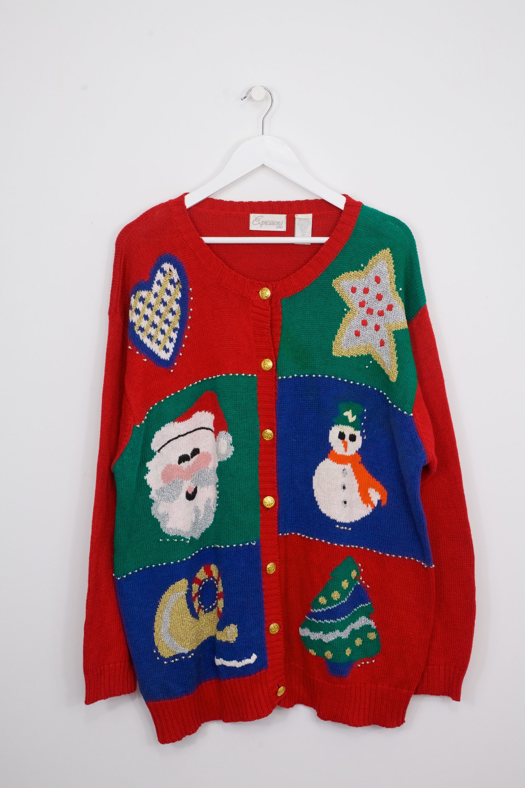 Santa & Snowman Christmas Cardigan | Save the Children Shop