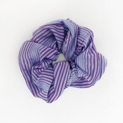 Purple Stripes Scrunchie