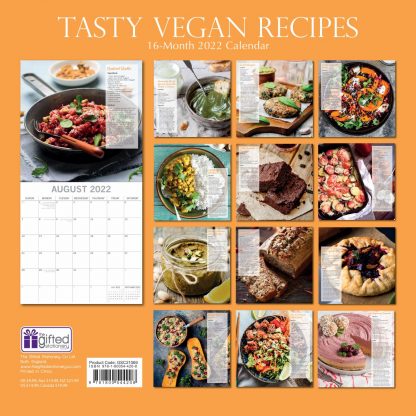 Food_Tasty Vegan Recipes Calendar 2022_Back Resized