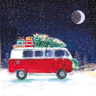 Moonlit Campervan Christmas Card