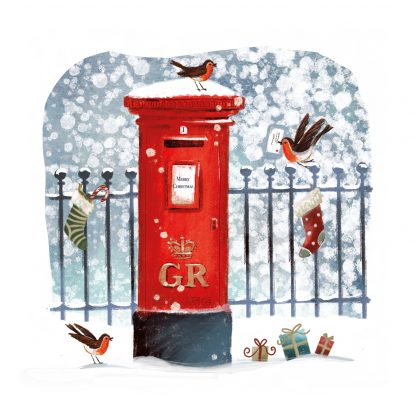 Robin and Postbox Christmas Card