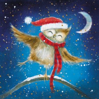 Jolly Owl Christmas Card