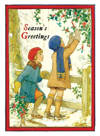 Vintage Kids Christmas Card