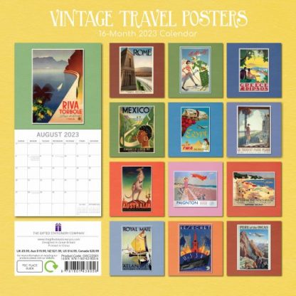 Arts_Vintage Travel Posters Calendar 2023_Back resize