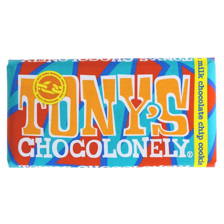 Tony's Chocolonely Chocolate Chip Cookie Milk Chocolate Bar | Save the ...