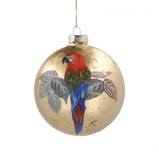 Gold Parrot Bauble