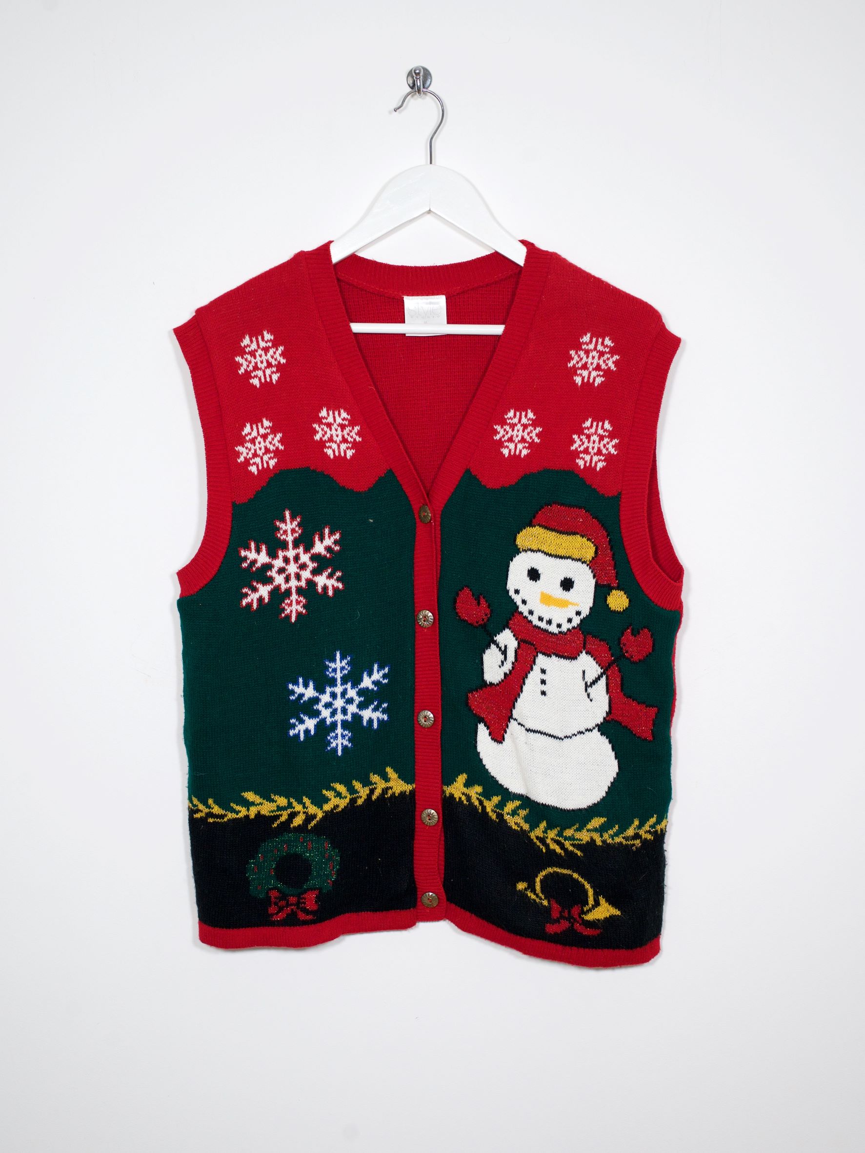 Snowman and Snowflake Knit Waistcoat