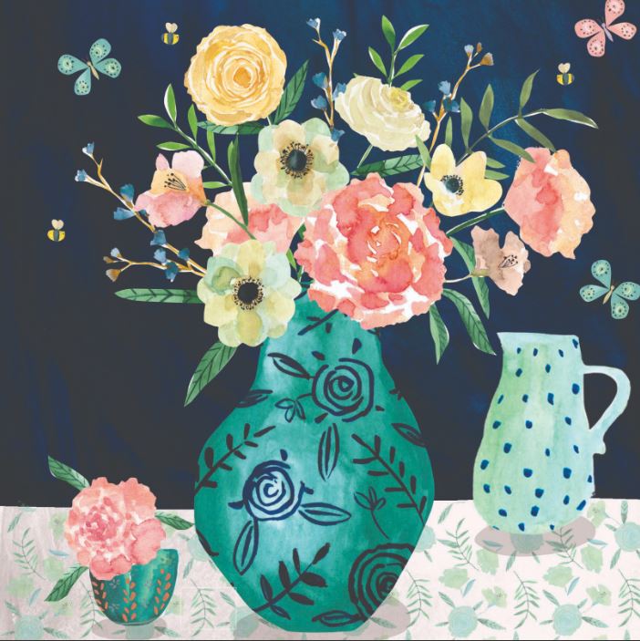 Flower Vase Greeting Card