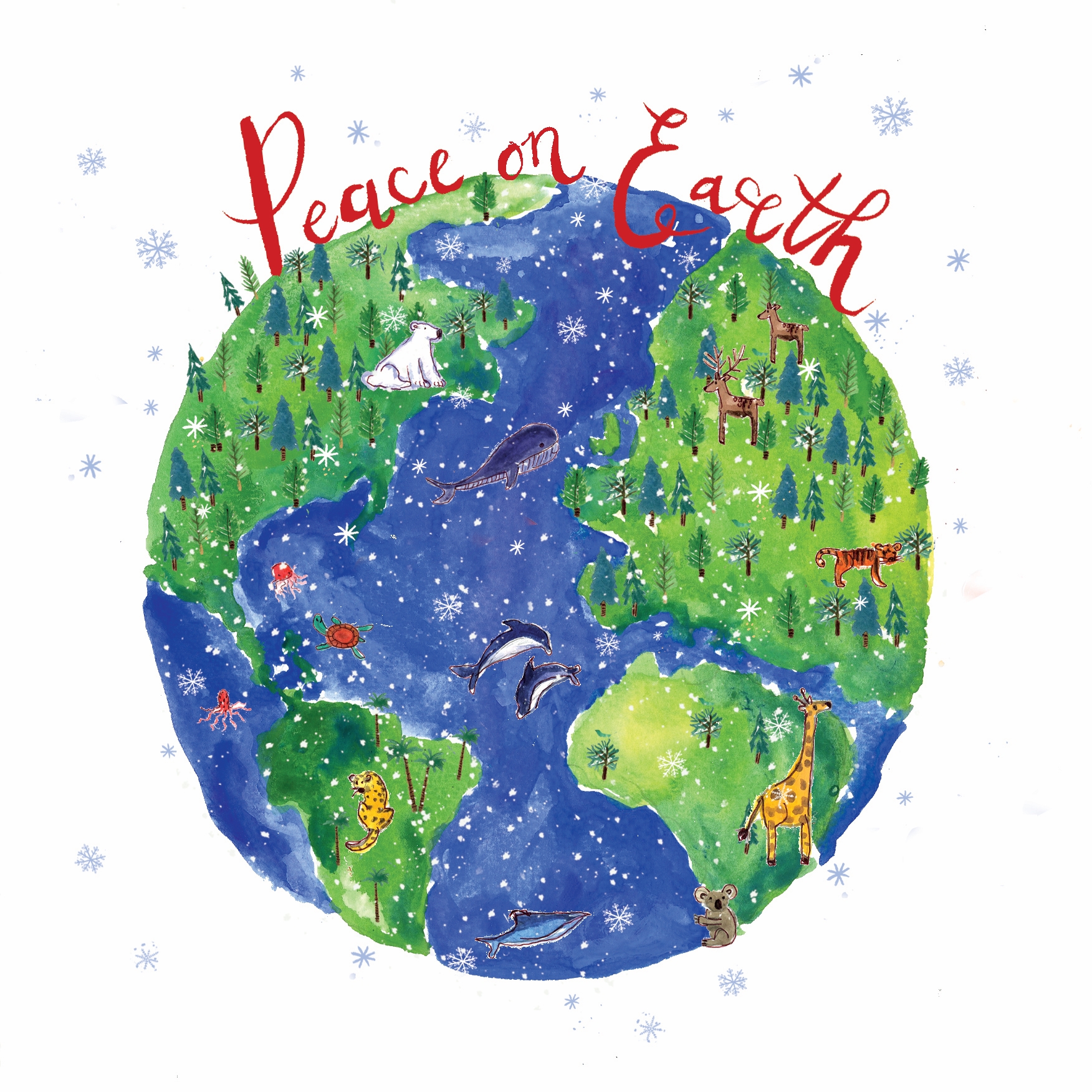 Peace on Earth Charity Christmas Card