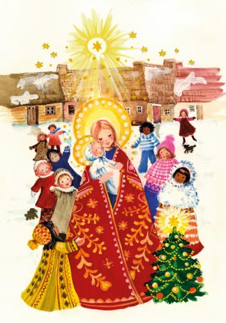 Vintage Madonna Christmas Card