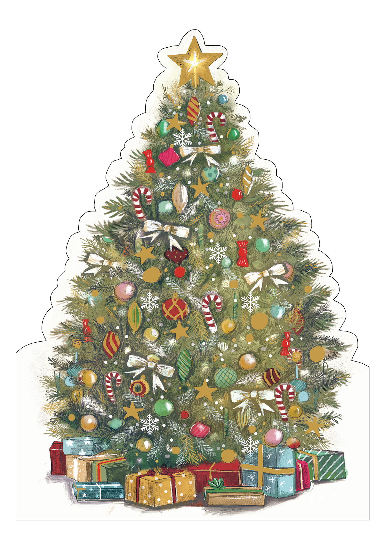 Christmas Tree Shaped Card