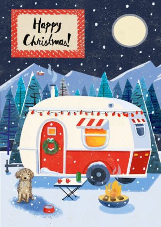 Retro Caravan Christmas Card