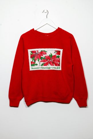 Poinsettia Christmas Sweatshirt