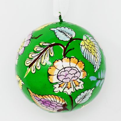 GREEN FLORAL BAUBLE muhkbs-BF567