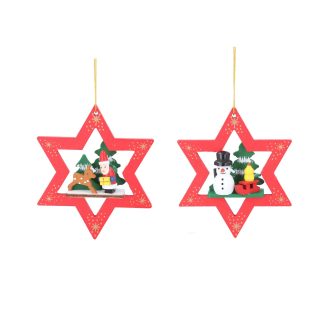 Wooden Star Christmas Decoration