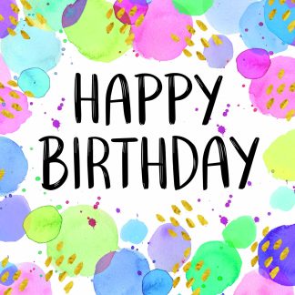 Happy Birthday Pastel Spots Card