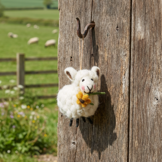 Handmade Felt Meryl Sheep Spring Easter Hanging Decoration