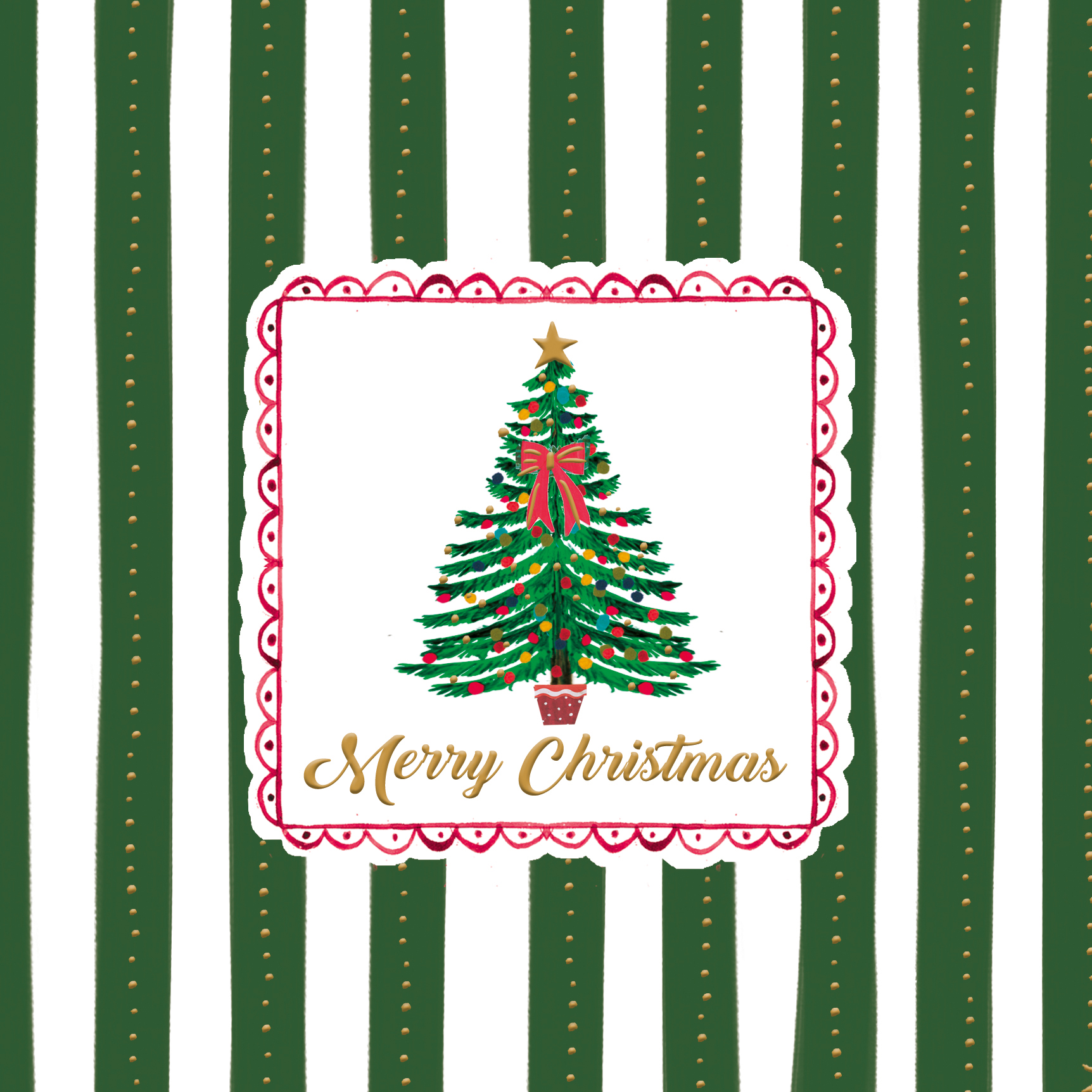 Simple Tree Christmas Card Simple Tree Christmas Card