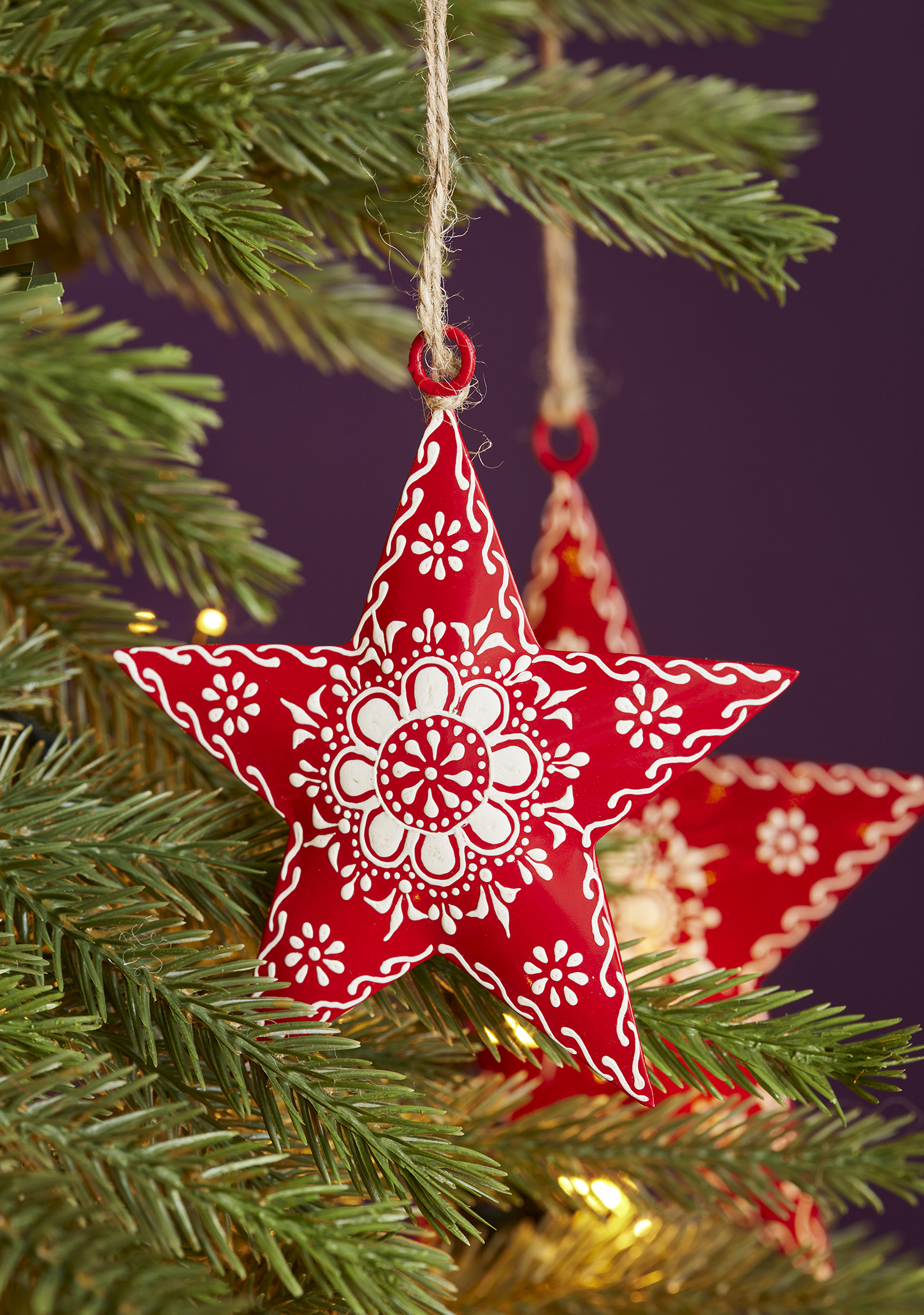 Red Iron Star Decoration Red Iron Star Decoration