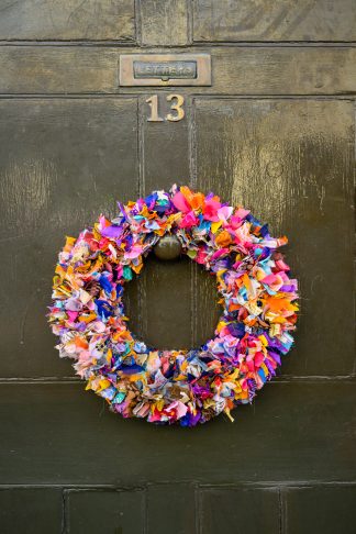 Large Recycled Sari Wreath