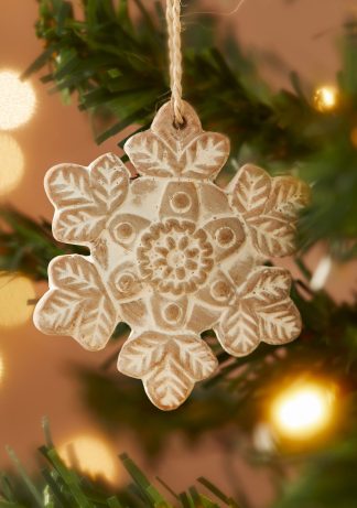 Terracotta Snowflake Decoration