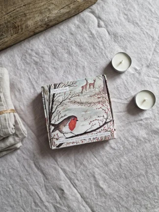 Plum Pudding Artisan Tealights Box of 9